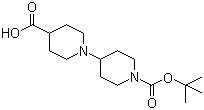 1'-(tert-Butoxycarbonyl)-1,4'-bipiperidine-4-carboxylic acid molecular structure (CAS 201810-59-5)