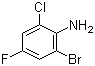 structure of CAS# 201849-14-1, 2-Bromo-6-chloro-4-fluoroaniline