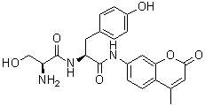 structure of CAS# 201855-53-0, L-Seryl-N-(4-methyl-2-oxo-2H-1-benzopyran-7-yl)-L-tyrosinamide