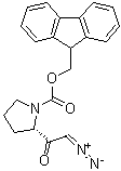 (2S)-2-(Diazoacetyl)-1-pyrrolidinecarboxylic acid 9H-fluoren-9-ylmethyl ester molecular structure (CAS 201864-70-2)