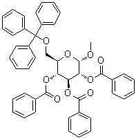 Methyl 2,3,4-tri-O-benzoyl-6-O-trityl-alpha-D-glucopyranoside molecular structure (CAS 20231-39-4)