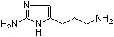 structure of CAS# 202391-71-7, 5-(3-Aminopropyl)-1H-imidazol-2-amine;2-Amino-1H-imidazole-5-propanamine