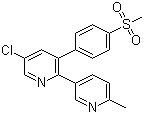structure of CAS# 202409-33-4, Etoricoxib;5-Chloro-2-(6-methylpyridin-3-yl)-3-(4-methylsulfonylphenyl)pyridine