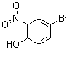 结构式 CAS# 20294-50-2, 4-溴-6-甲基-2-硝基苯酚