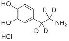structure of CAS# 203633-19-6, Dopamine-d4 hydrochloride;4-(2-amino-1,1,2,2-tetradeuterioethyl)benzene-1,2-diol;hydrochloride