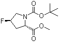 结构式 CAS# 203866-18-6, (2S,4R)-4-氟-1,2-吡咯烷二羧酸 1-叔丁酯 2-甲酯