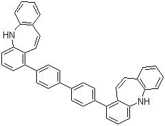 4,4'-Bis(dibenzazepin-1-yl)biphenyl molecular structure (CAS 204200-08-8)