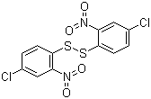 structure of CAS# 2050-66-0, 2,2'-Dinitro-4,4'-dichlorodiphenyl disulfide;Bis(4-chloro-2-nitrophenyl) disulphide