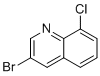 structure of CAS# 205111-94-0, 3-Bromo-8-chloroquinoline