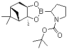 2-[(3aS,4S,6S,7aR)-六氢-3a,5,5-三甲基-4,6-甲桥-1,3,2-苯并二氧硼戊环-2-基]-1-吡咯烷羧酸叔丁酯分子结构 (CAS 205116-75-2)