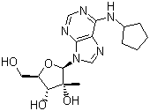 结构式 CAS# 205171-06-8, N-环戊基-2'-C-甲基腺苷
