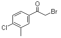2-Bromo-4'-chloro-3'-methylacetophenone molecular structure (CAS 205178-80-9)