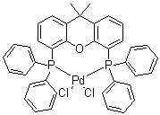 结构式 CAS# 205319-10-4, [9,9-二甲基-4,5-双(二苯基膦)呫吨]二氯化钯(II)