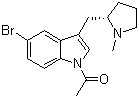 structure of CAS# 205369-12-6, (R)-N-Acetyl-5-bromo-3-(N-methylpyrrolidin-2-ylmethyl)-1H-indole