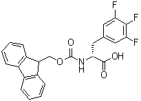 结构式 CAS# 205526-31-4, N-[芴甲氧羰基]-3,4,5-三氟-D-苯丙氨酸
