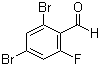 2,4-Dibromo-6-fluorobenzaldehyde molecular structure (CAS 205683-34-7)