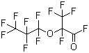 结构式 CAS# 2062-98-8, 2-(全氟丙氧基)全氟丙酰氟; 2-(七氟丙氧基)四氟丙酰氟
