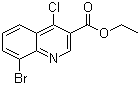 8-Bromo-4-chloro-3-quinolinecarboxylic acid ethyl ester molecular structure (CAS 206258-97-1)