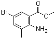 structure of CAS# 206548-14-3, Methyl 2-amino-5-bromo-3-methylbenzoate;2-Amino-5-bromo-3-methylbenzoic acid methyl ester