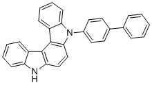structure of CAS# 2071630-78-7, 5-([1,1'-Biphenyl]-4-yl)-5,8-dihydroindolo[2,3-c]carbazole;9-(4-phenylphenyl)-9,14-diazapentacyclo[11.7.0.02,10.03,8.015,20]icosa-1(13),2(10),3,5,7,11,15,17,19-nonaene