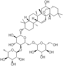 结构式 CAS# 20736-08-7, 柴胡皂苷 C; 柴胡皂甙 C