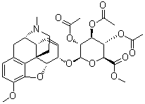 Codeine beta-D-glucuronide triacetate methyl ester molecular structure (CAS 20736-10-1)