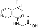 结构式 CAS# 207502-65-6, N-[[4-(三氟甲基)-3-吡啶基]羰基]甘氨酸