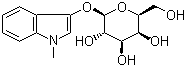 结构式 CAS# 207598-26-3, 1-甲基-3-吲哚基-beta-D-吡喃半乳糖苷