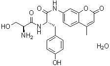 structure of CAS# 207735-67-9, L-Seryl-N-(4-methyl-2-oxo-2H-1-benzopyran-7-yl)-L-tyrosinamide monohydrate