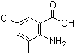 2-Amino-5-chloro-3-methylbenzoic acid molecular structure (CAS 20776-67-4)