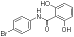 structure of CAS# 20788-07-2, Resorantel;N-(4-Bromophenyl)-2,6-dihydroxybenzamide
