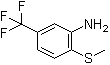 structure of CAS# 207974-07-0, 2-(Methylthio)-5-trifluoromethylaniline