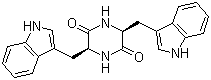 structure of CAS# 20829-55-4, Cyclo(L-tryptophanyl-L-tryptophanyl);Cyclo(-Trp-Trp); (3S,6S)-3,6-Bis(indol-3-ylmethyl)-2,5-piperazinedione