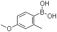 结构式 CAS# 208399-66-0, 4-甲氧基-2-甲基苯硼酸