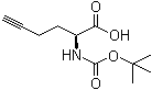 (2S)-2-[[(1,1-Dimethylethoxy)carbonyl]amino]-5-hexynoic acid molecular structure (CAS 208522-16-1)