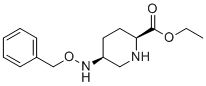 structure of CAS# 2085372-13-8, Avibactam Impurity 3;ethyl (2S,5S)-5-(benzyloxyamino)piperidine-2-carboxylate