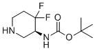 tert-Butyl N-[(3S)-4,4-difluoropiperidin-3-yl]carbamate molecular structure (CAS 2089321-16-2)