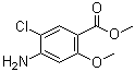 结构式 CAS# 20896-27-9, 4-氨基-5-氯-2-甲氧基苯甲酸甲酯