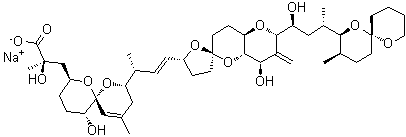 Okadaic acid sodium salt molecular structure (CAS 209266-80-8)