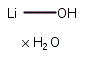 Lithium hydroxide hydrate molecular structure (CAS 209337-05-3)