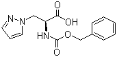 (S)-2-[(Benzyloxycarbonyl)amino]-3-(1H-pyrazol-1-yl)propanoic acid molecular structure (CAS 20945-53-3)