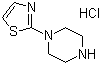 结构式 CAS# 209733-13-1, 1-(噻唑-2-基)哌嗪盐酸盐