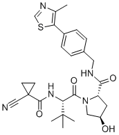结构式 CAS# 2097381-85-4, (2S,4R)-1-((S)-2-(1-氰基环丙烷-1-甲酰氨基)-3,3-二甲基丁酰基)-4-羟基-N-(4-(4-甲基噻唑-5-基)苄基)吡咯烷-2-甲酰胺