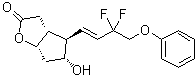 (3aR,4R,5R,6aS)-4-[(1E)-3,3-Difluoro-4-phenoxy-1-butenyl]hexahydro-5-hydroxy-2H-cyclopenta[b]furan-2-one molecular structure (CAS 209861-01-8)