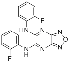 structure of CAS# 210302-17-3, BAM15;N5,N6-bis(2-Fluorophenyl)-[1,2,5]oxadiazolo[3,4-b]pyrazine-5,6-diamine