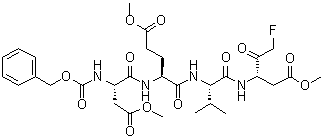 N-苄氧羰基-L-alpha-天冬氨酰-L-alpha-谷氨酰-N-[(1S)-3-氟-1-(2-甲氧基-2-氧代乙基)-2-氧代丙基]-L-缬氨酰胺 1,2-二甲酯分子结构 (CAS 210344-95-9)
