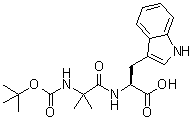 N-[叔丁氧羰基]-2-甲基丙氨酰-L-色氨酸分子结构 (CAS 210481-85-9)