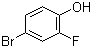 结构式 CAS# 2105-94-4, 4-溴-2-氟苯酚