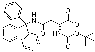 结构式 CAS# 210529-01-4, N2-[叔丁氧羰基]-N-(三苯甲基)-D-天冬氨酰胺