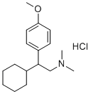 structure of CAS# 2108968-20-1, Venlafaxine EP Impurity G;Deshydroxy Venlafaxine HCl;2-cyclohexyl-2-(4-methoxyphenyl)-N,N-dimethylethanamine hydrochloride